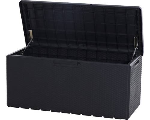 Kissenbox Aufbewahrungsbox 55 x 124 x 59 cm Kunststoff grau
