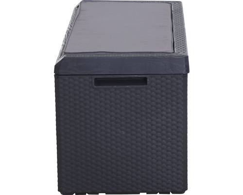 Kissenbox Aufbewahrungsbox 55 x 124 x 59 cm Kunststoff grau