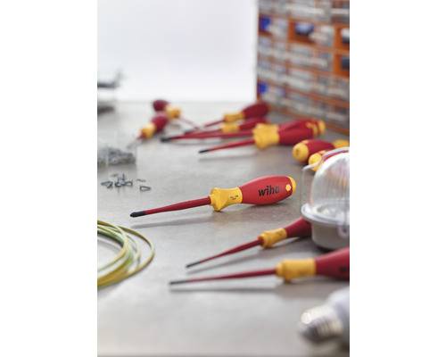 WIHA Schraubendreher Set SoftFinish electric slimFix Schlitz, PH, PZ, PlusMinus, 6 tlg, Nr 3201K601