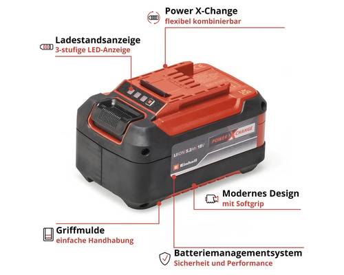 Einhell Power X-Change Plus 18V 5,2Ah P-X-C 4511437 Werkzeug-Akku 18 V 5.2 Ah Li-Ion