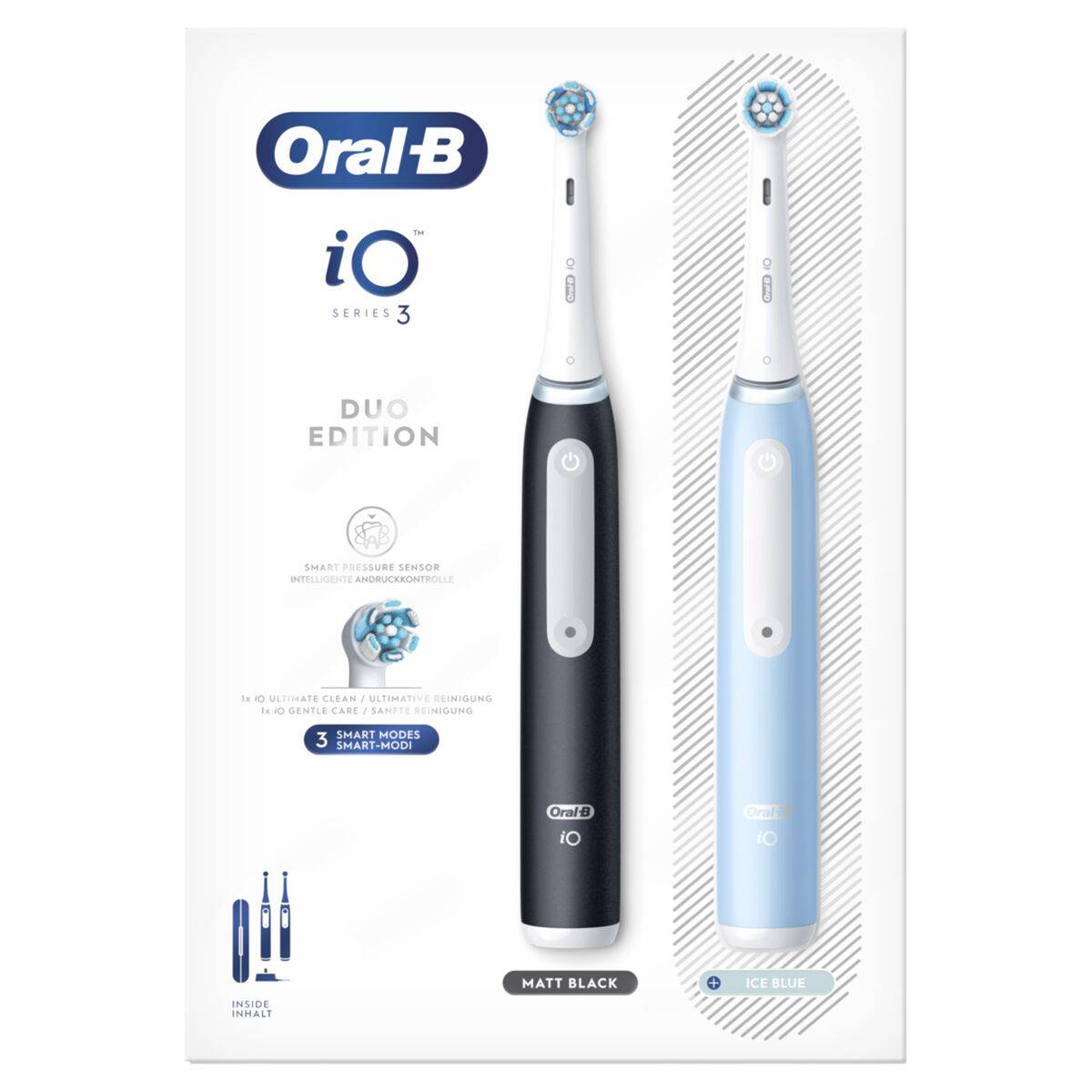 Oral-B iO Series 3n mit 2. Handstück Matt Black/Ice Blue
