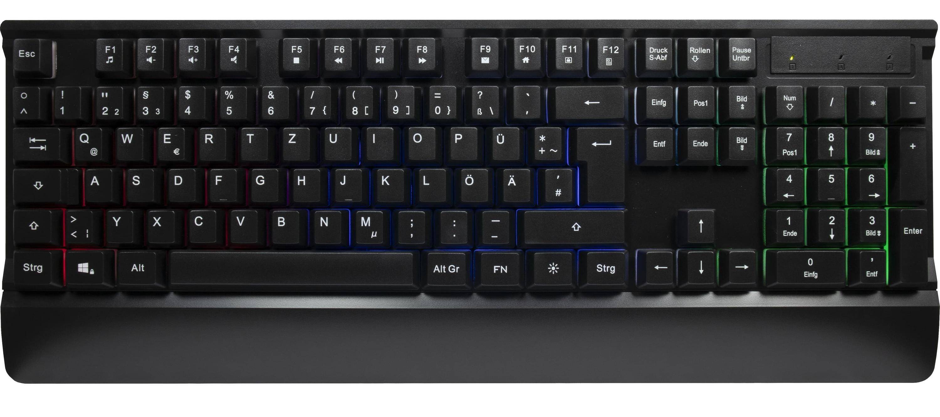 Inter-Tech KC-3000 - Tastatur-und-Maus-Set - hintergrundbeleuchtet