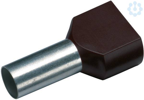 Zwillingsaderendhül.2x1,5x8 182470 isoliert schwarz Farbreihe 3
