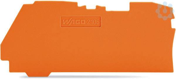 Abschluss- und 2106-1292 Zwischenplatte 1mm dick orange