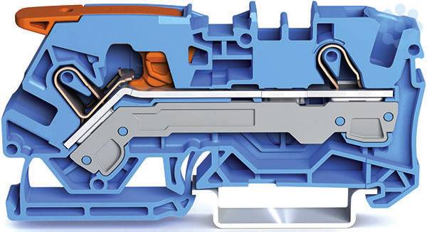 2-Leiter-Durchgangsklemme 2106-1204 mit Hebel und Push-in CAGE CLAMP 6q