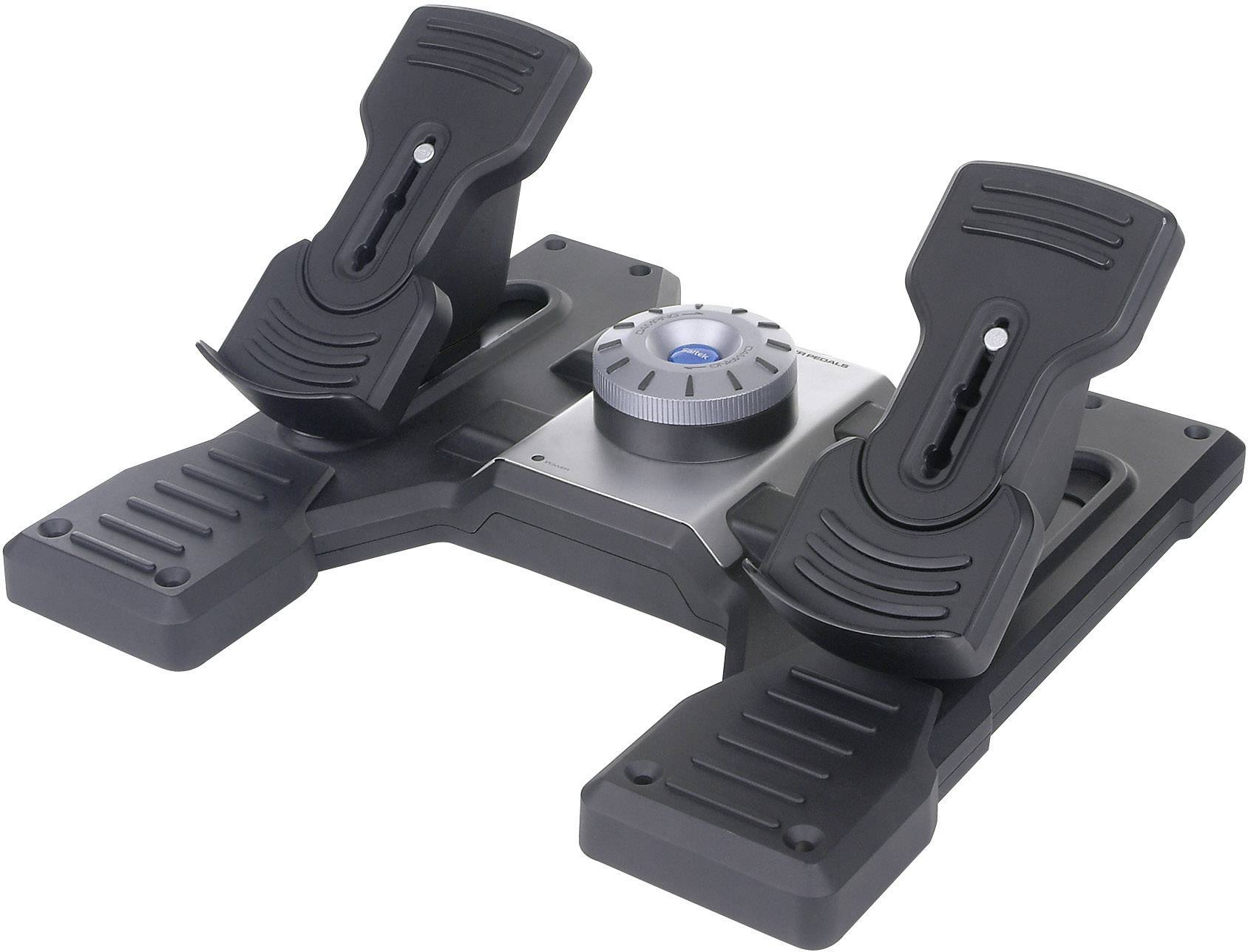 Logitech Gaming Saitek Pro Flight Rudder Pedals PZ35 Flugsimulator-Pedale USB PC Schwarz