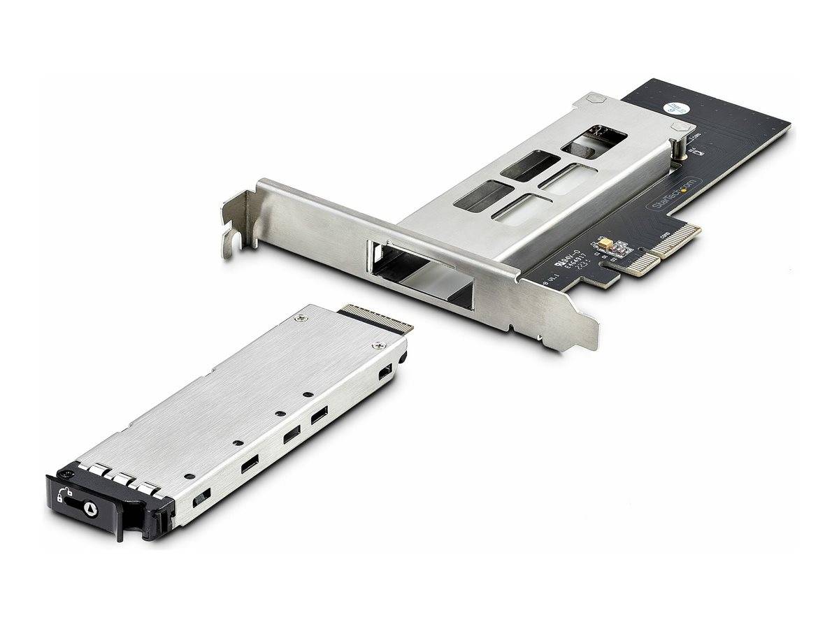 StarTech.com M.2 NVMe SSD to PCIe x4 Mobile Rack/Backplane with Removable Tray for PCI Express Expansion Slot, Tool-less