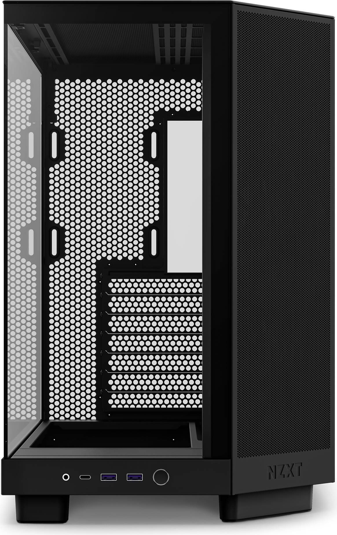 NZXT H series H6 Flow - Mid tower - ATX - Seitenteil mit Fenster (gehärtetes Glas)