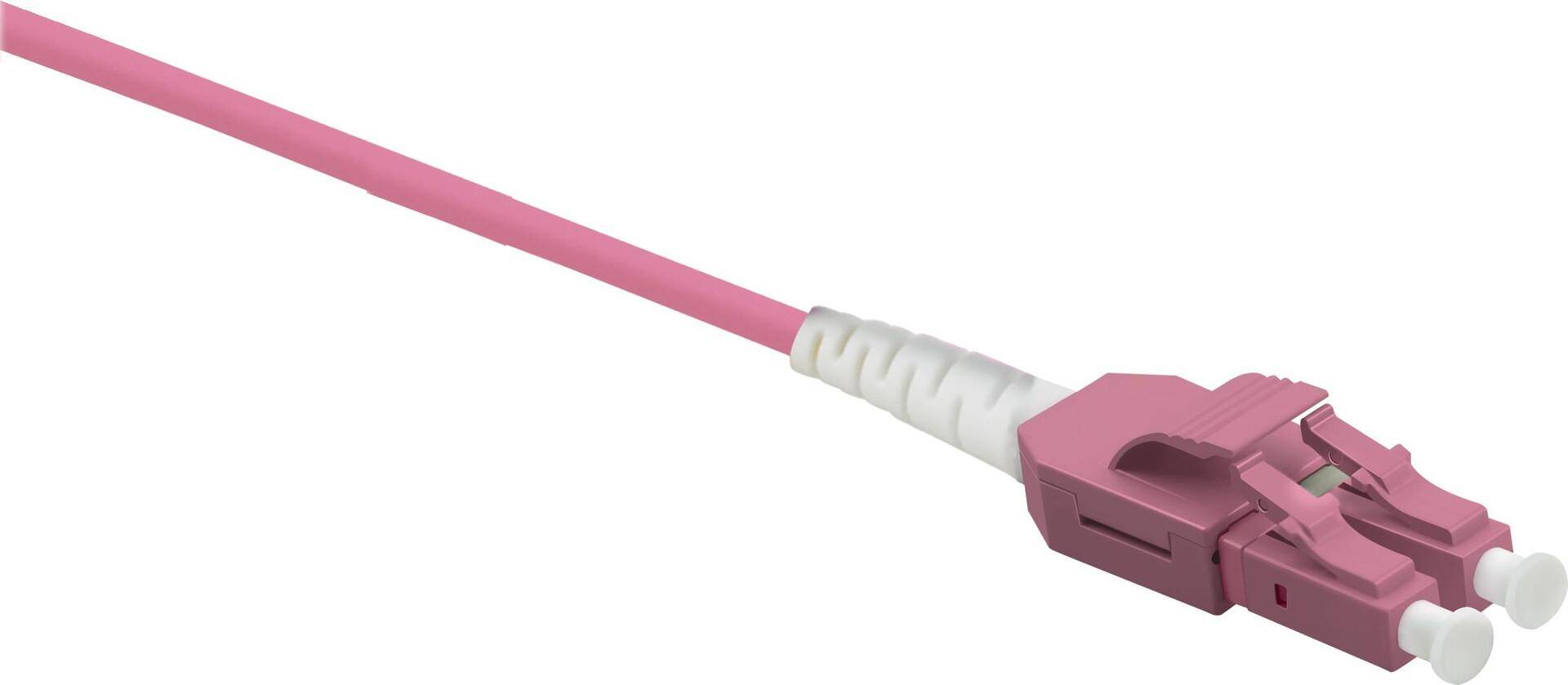 Helos LWL OM4 Patchkabel Uniboot LSZH LC/LC erikaviolett - 20 m - Duplex