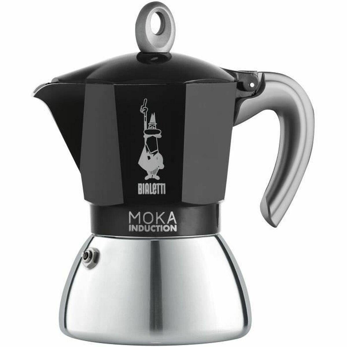 Bialetti New Moka Induction 6 Cup Espressokocher Schwarz