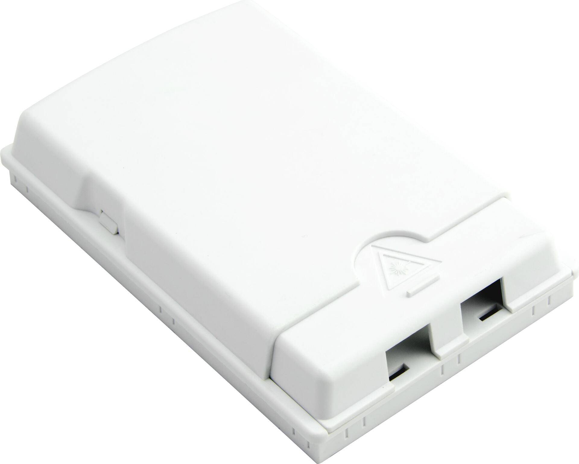 helos FTTH Anschlussdose 2-fach, Aufputz, weiß