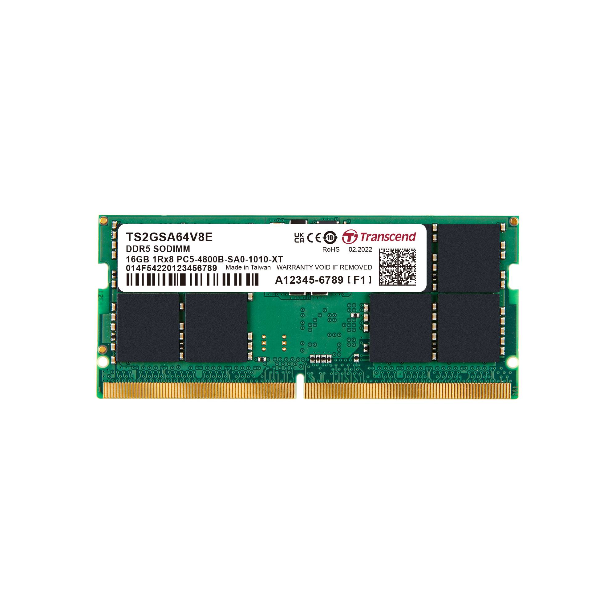 SO-DIMM 16GB JetRam DDR5 4800MHz 1Rx8 2Gx8 CL40 1.1V4800 MHz / PC5-38400 - CL40