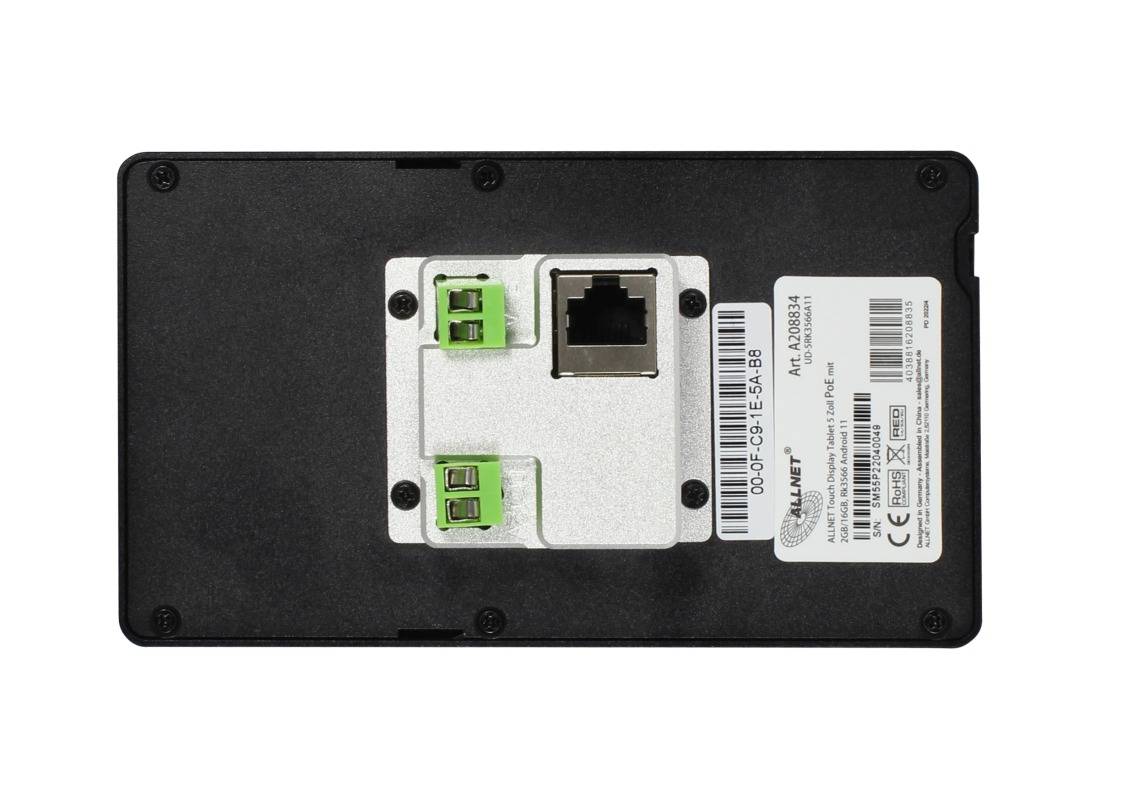 ALLNET Touch Display Tablet 5 Zoll PoE mit 2GB/16GB RK3566 Android 11 - Tablet - 2,4 GHz