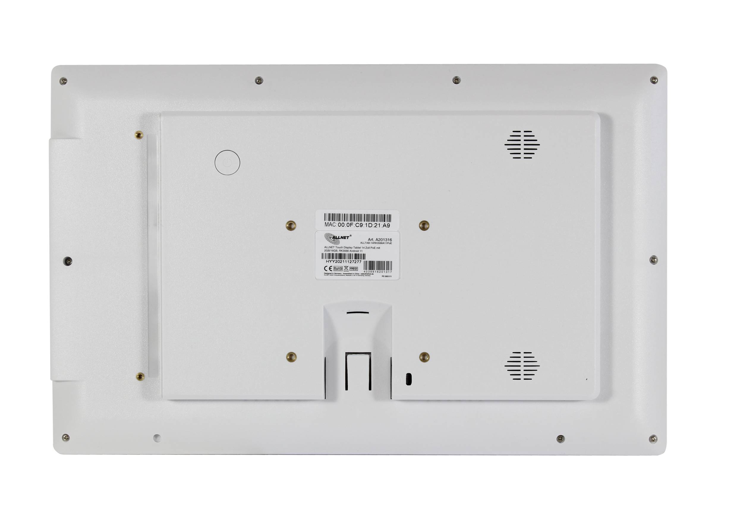 ALLNET Touch Display Tablet 14 Zoll PoE mit 2GB/16GB, RK3566 Android 11