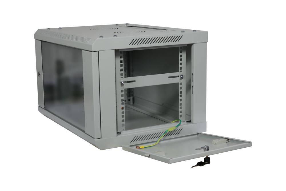 ALLNET 19 Wandgehäuse 9HE B600 / T450mm zerlegt(Flat Pack) *lichtgrau* SMA-Serie