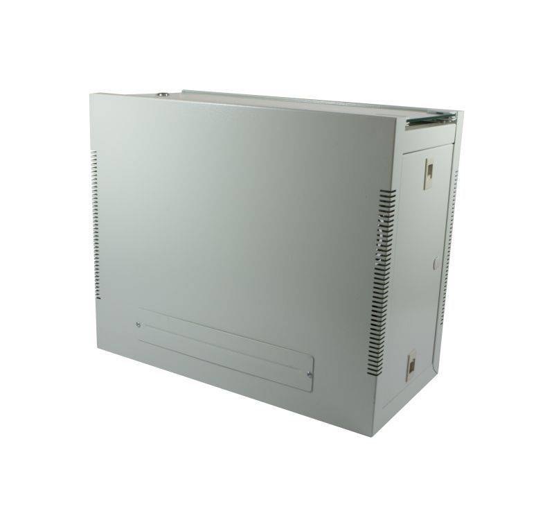 ALLNET Netzwerkschrank 19 6HE 1-teilig T594/B541mm Lichtgrau SMQ-Serie Gehäuse Netzwerk- und