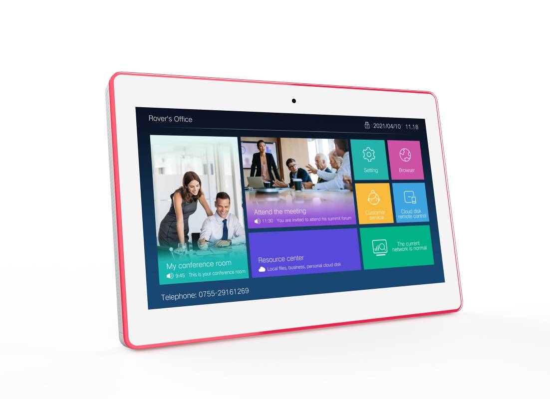 ALLNET Meeting Room RGB LED Tablet 15-inch RK3399 white Android 10 and NFC/RFID