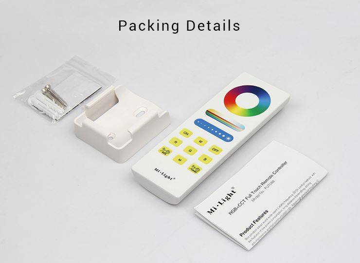 LED Fernbedienung RGB-WW (RGB+CCT), 1 Zone– Handfernbedienung, magnetische Wandh