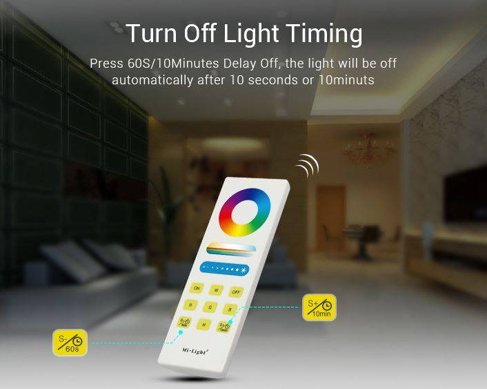 LED Fernbedienung RGB-WW (RGB+CCT), 1 Zone– Handfernbedienung, magnetische Wandh