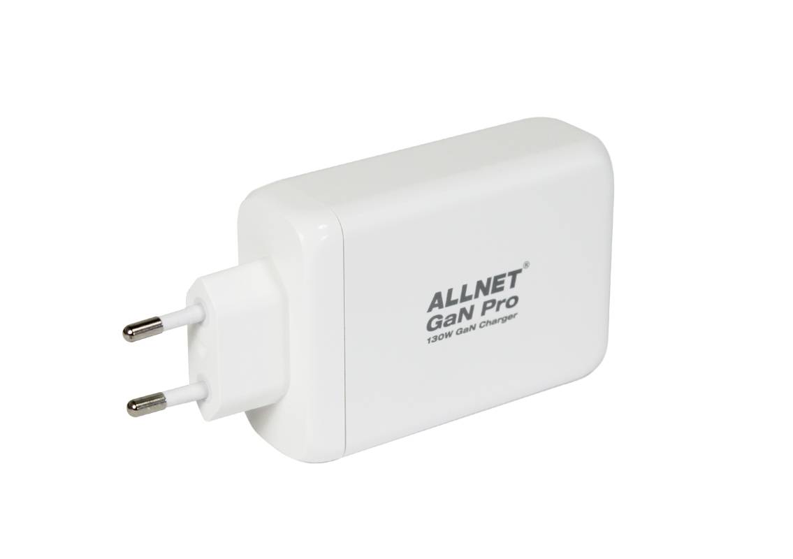 ALLNET Ersatznetzteil QC USB-C PD GaN Netzteil Power Supply 130 Watt 1x USB Typ-A QC 3x - PC-/Server