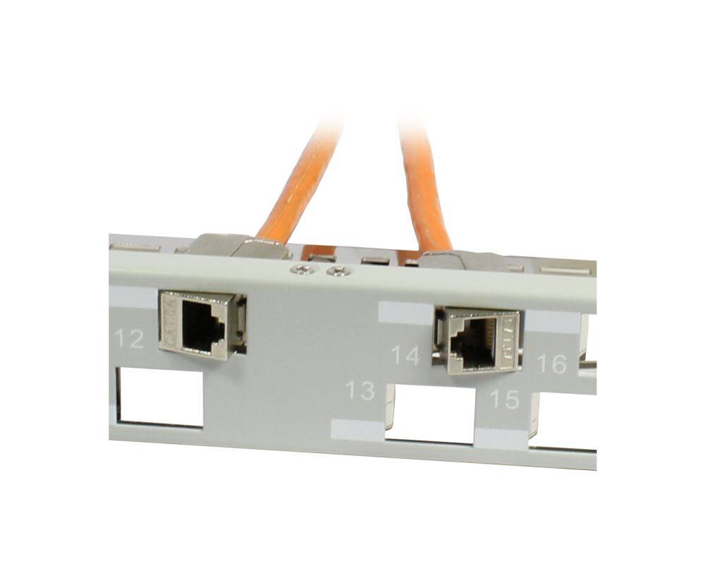 Keystone Modulträger 19"Patchpanel für 24xTP-Modul 1HE t 96mm