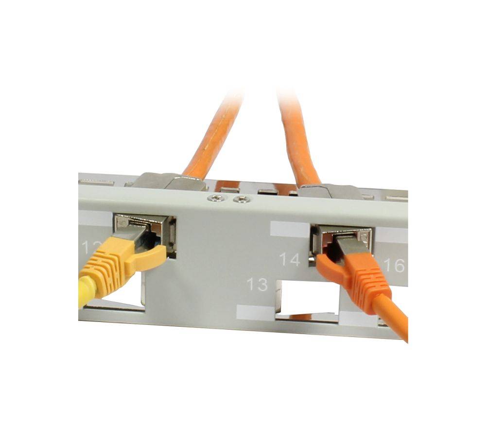 Keystone Modulträger 19"Patchpanel für 24xTP-Modul 1HE t 96mm