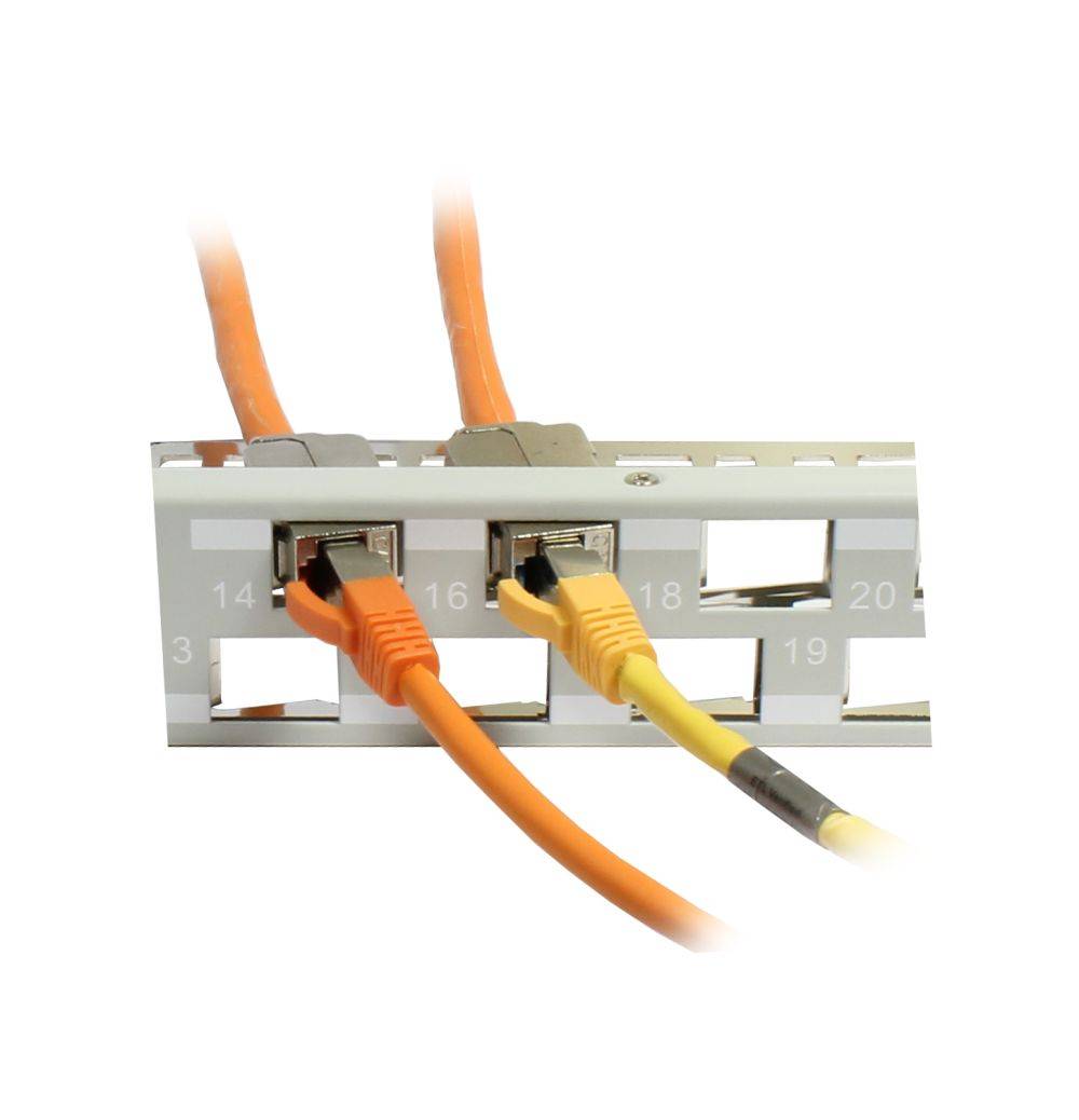Keystone Modulträger 19"Patchpanel für 24xTP-Modul 1HE t 96mm