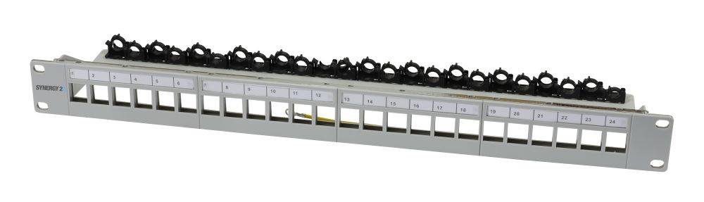 SYNERGY 21 - Keystone Modulträger 19""""Patchpanel für 24xTP-Modul 1HE t 94mm