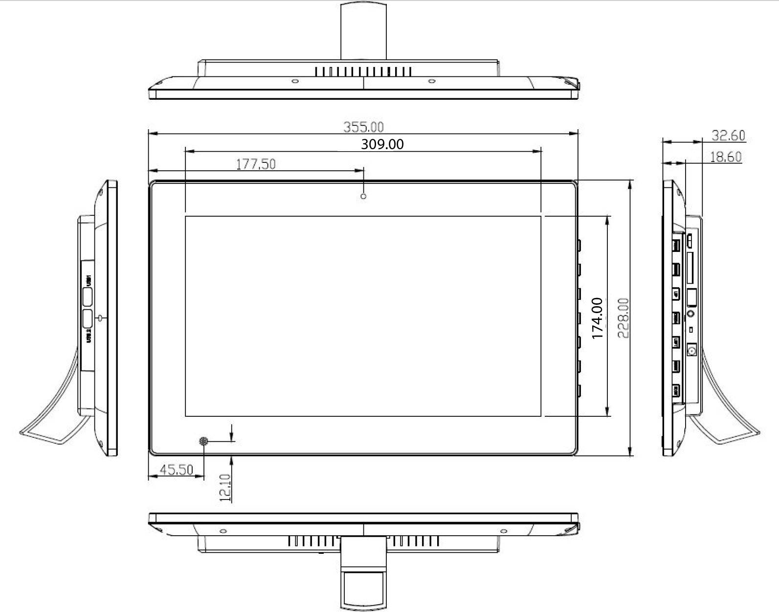 ALLNET Touch Display Tablet 14 Zoll PoE mit 2GB/16GB, RK3566 Android 11