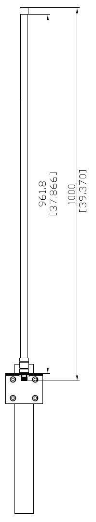 ALLNET Antenne N-Female Omnidirectional/Rundstrahl ANT-868-7 -