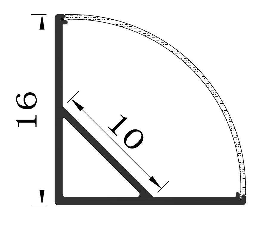 Synergy 21 S21-LED-PR20018 - Profil - Weiß - Aluminium - LED - 16 mm - 2000 mm