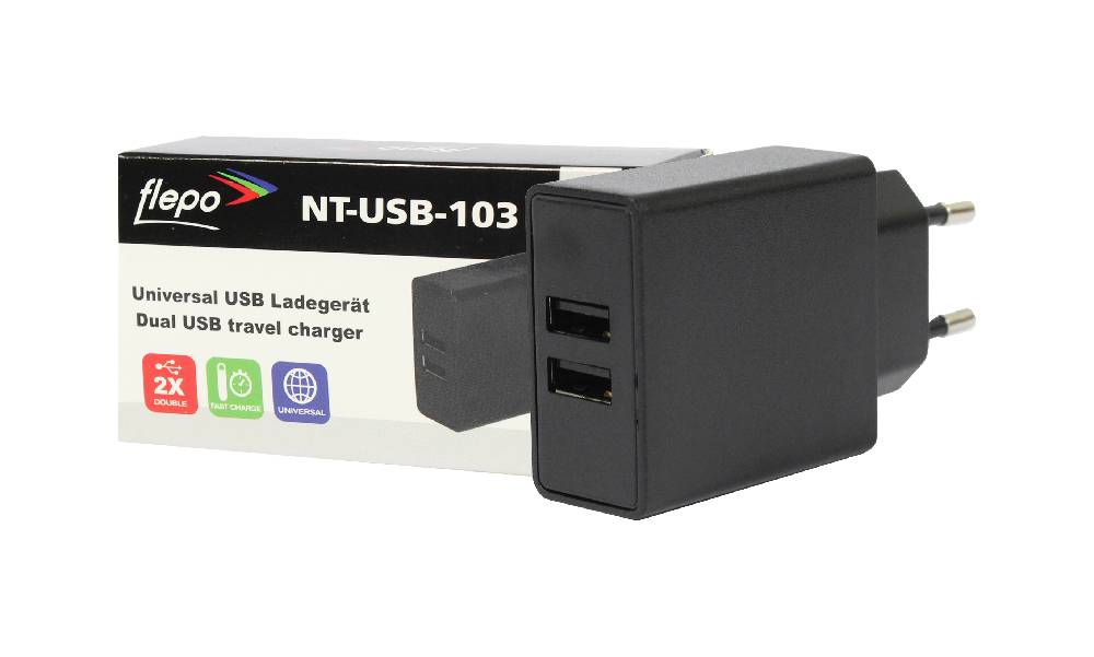 FLEPO Netzteil USB 2-fach 100V/240V-3A
