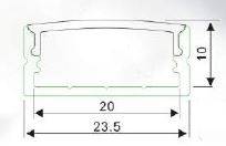 Synergy 21 S21-LED-PR20142 - Profil - Weiß - Aluminium - LED - 23,5 mm - 2000 mm
