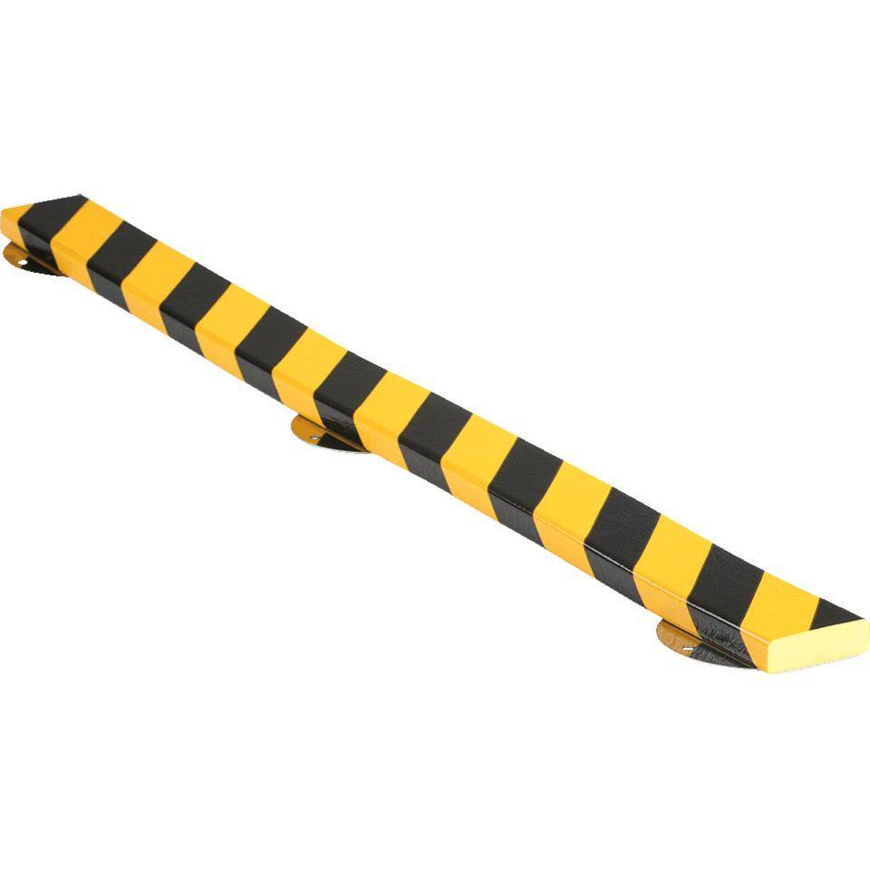 Knuffi Flächenschutzprofil Typ S, m.Edelstahlunterlage, gelb/schwarz, PU-Schaum, 1m