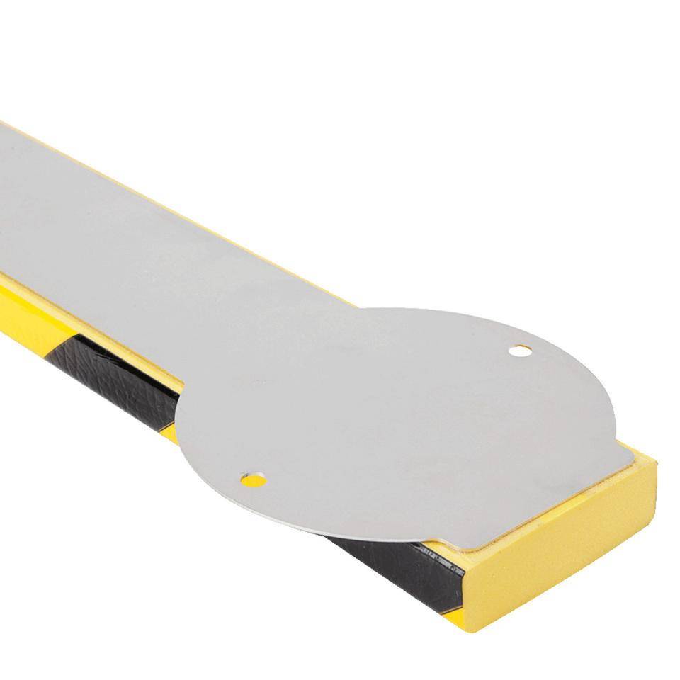Knuffi Flächenschutzprofil Typ S, m.Edelstahlunterlage, gelb/schwarz, PU-Schaum, 1m