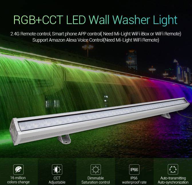 SYNERGY 21 LED Wallwasher 48W RGB+CCT IP66*Milight/Miboxer*