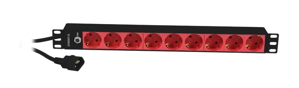 Synergy 21 ALLNET 19"zbh. Steckdosenleiste 9xDosen CEE7 ->Kaltgeraete Stecker