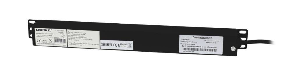 ALLNET 19" Zubehör Steckdosenleiste 9xDosen CEE7 ->Kaltgeraete Stecker C14 mit 1