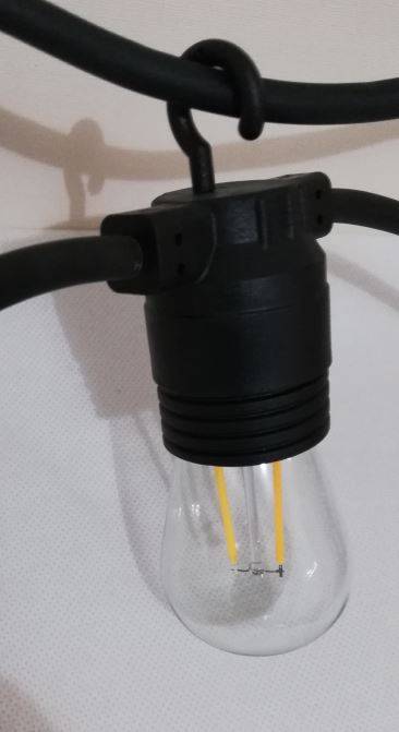 Synergy 21 LED Retrofit E27 S14 rot mit 2 Watt für Lichterkette Baumarkt &amp; Garten Beleuchtung
