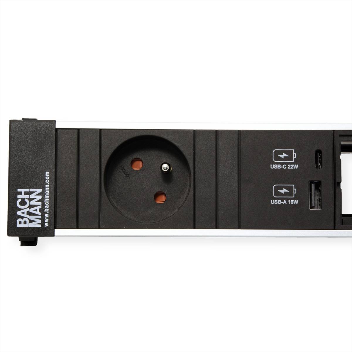 BACHMANN POWER FRAME S 1xUTE 1xCM 1xUSB A/C 22W 0,2m GST18