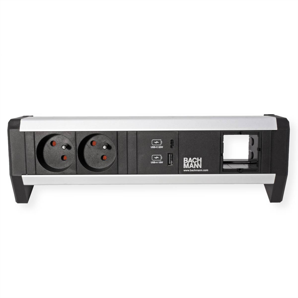 BACHMANN DESK 2xUTE 1xUSB A&C 22W 1xCM GST18
