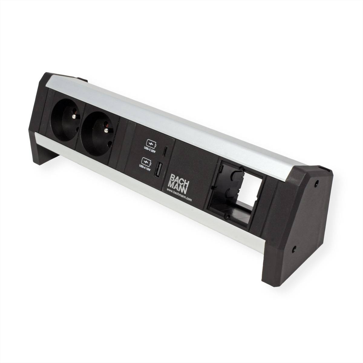 BACHMANN DESK 2xUTE 1xUSB A&C 22W 1xCM GST18
