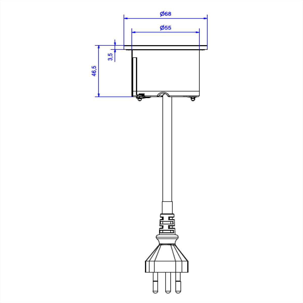 BACHMANN PIX 1xCH T13 2,0m T13 RAL9010