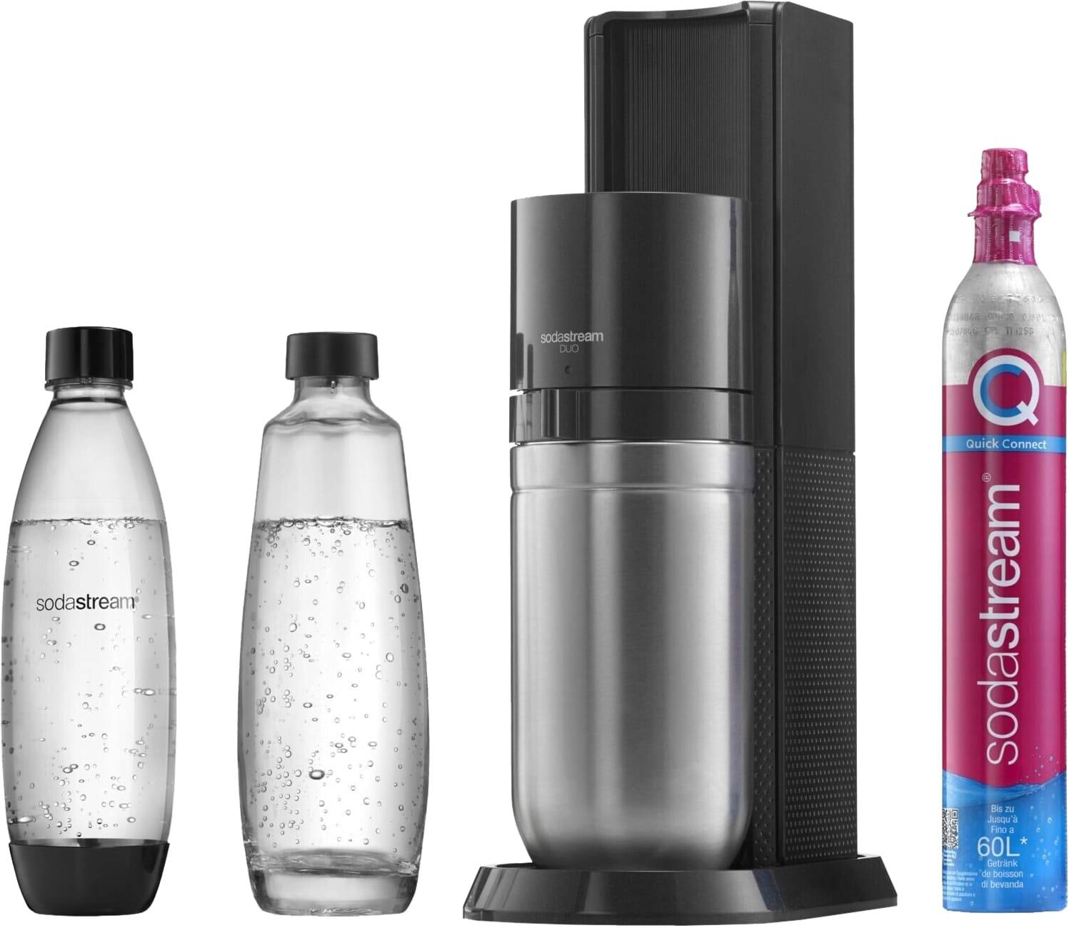 SODASTREAM Wassersprudler Duo Titan Umsteigerset schwarz