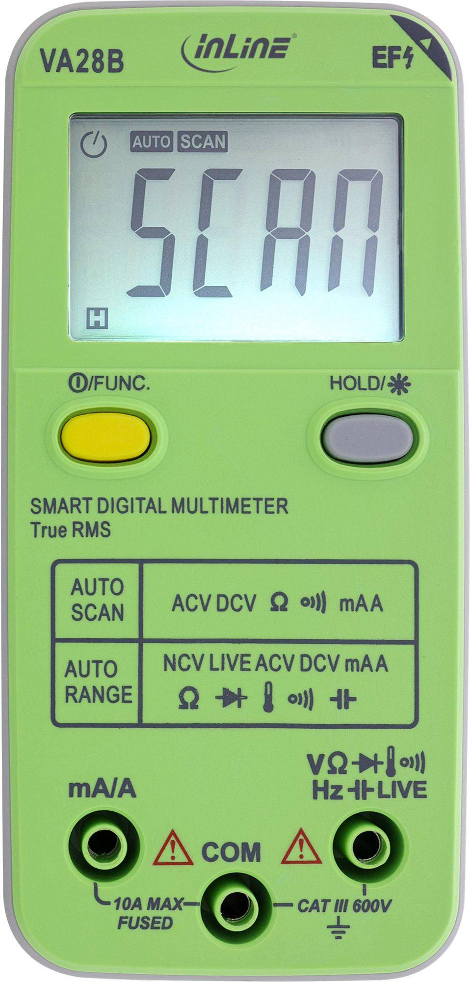 InLine® Multimeter mit Auto-Range und Autoscan, Pocketformat Installation / Reinigung Test- /
