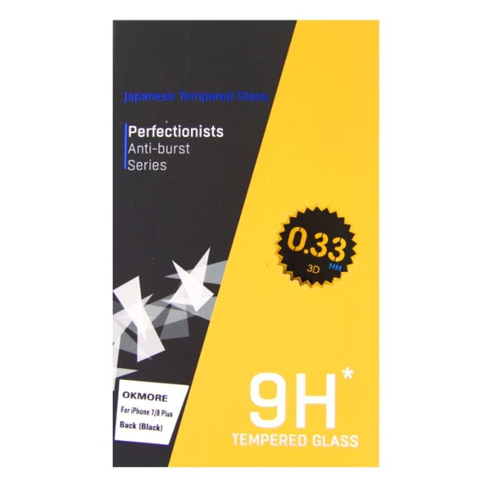 Original Panzerfolie Gehärtetes Glas für iPhone 8+ Rückseite - Space Grau