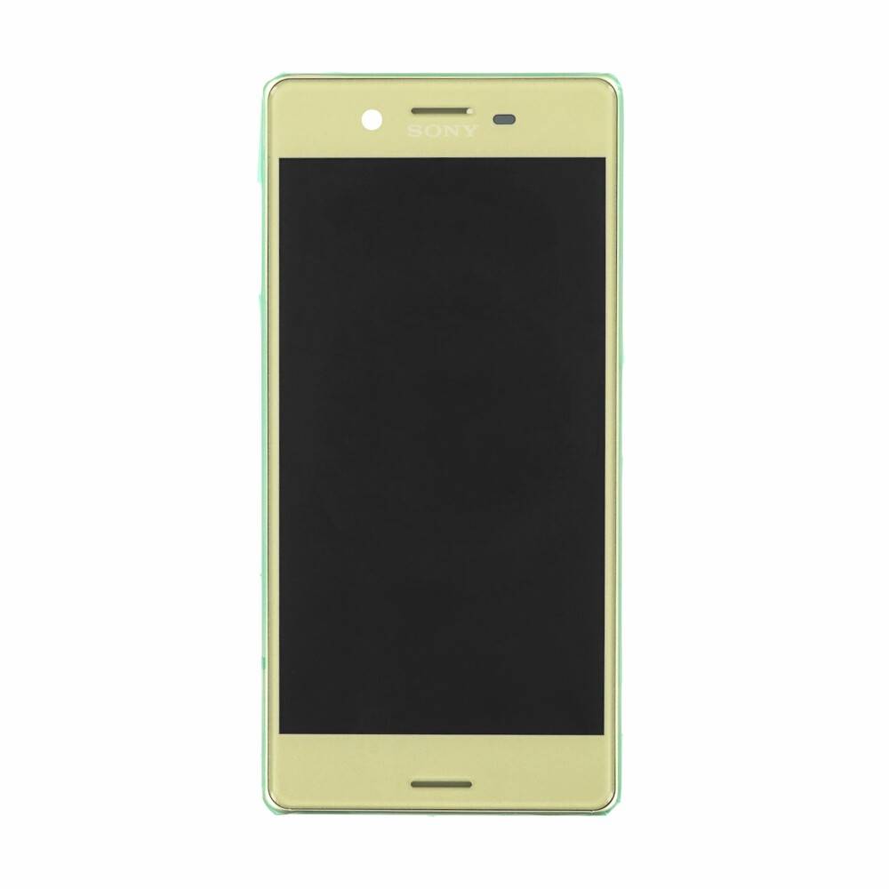 Original Display für Sony Xperia X F5121 LCD + Rahmen Limettengold 1302-4798