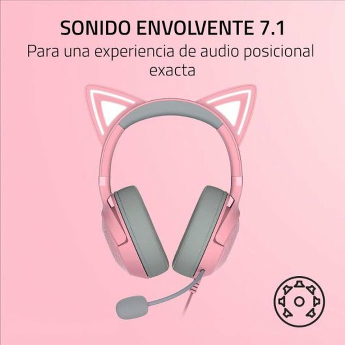 Razer Kraken Kitty Edition V2 Quartz Gaming Headset - Kabelgebundenes