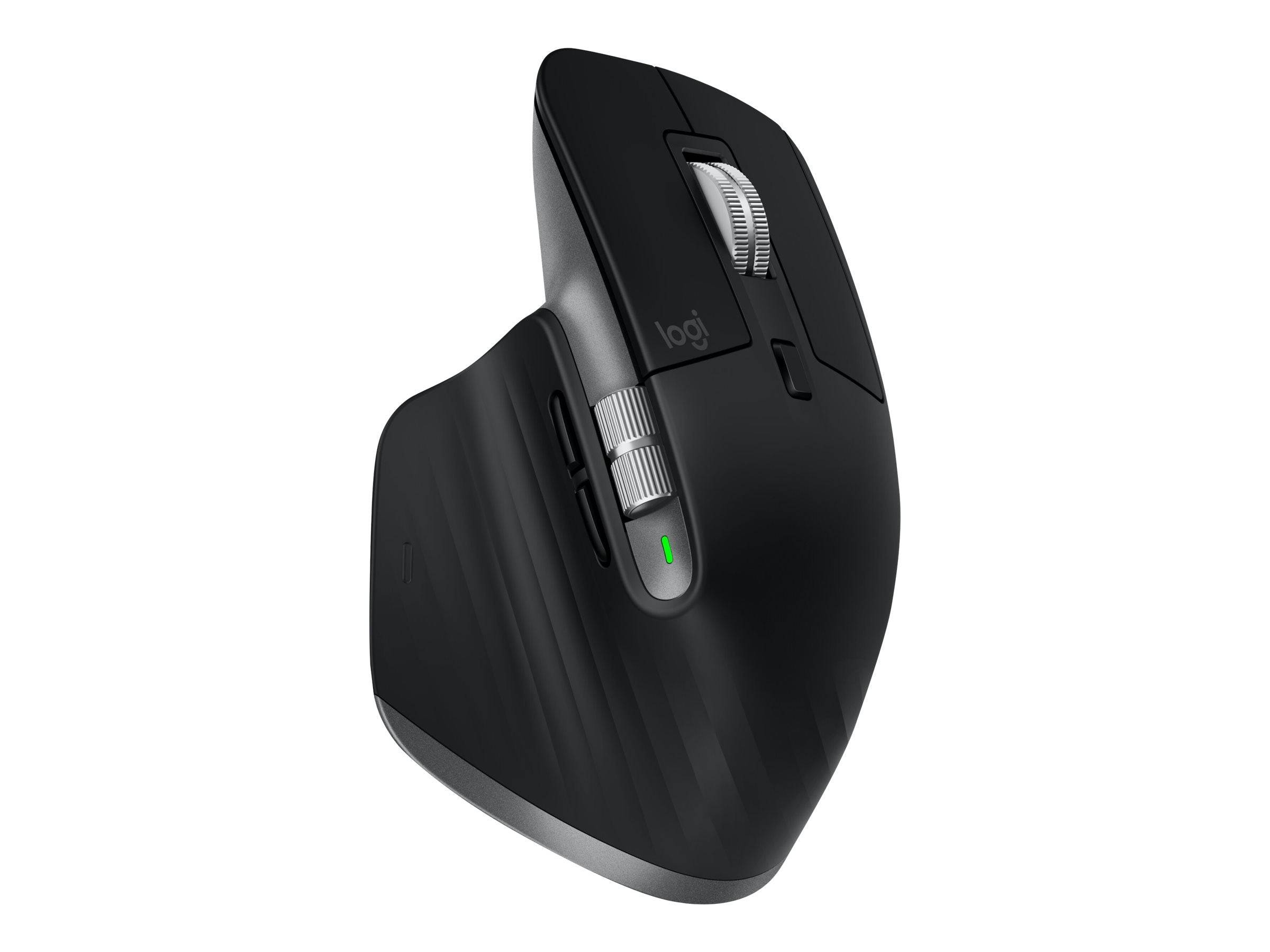 Logitech MX Master 3S For Mac Performance Maus Kabellos Laser Space Grau 7 Tasten 8000 dpi Darkfield Laser Tracking, Intelligentes Scrollrad, Wiede