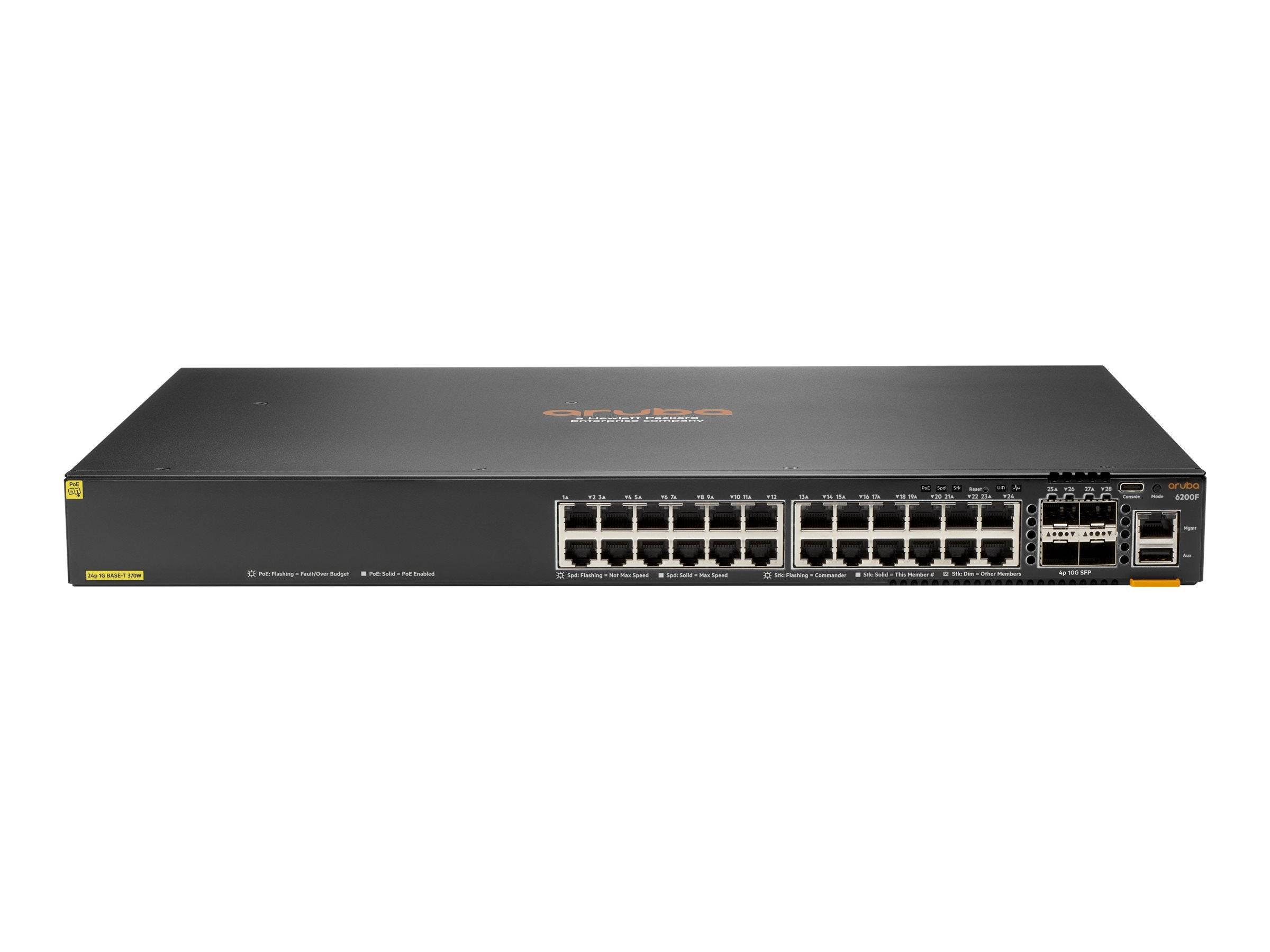 HPE Aruba Networking CX 6200F 24G Class 4 PoE 4SFP 370W Switch - Switch - max. S